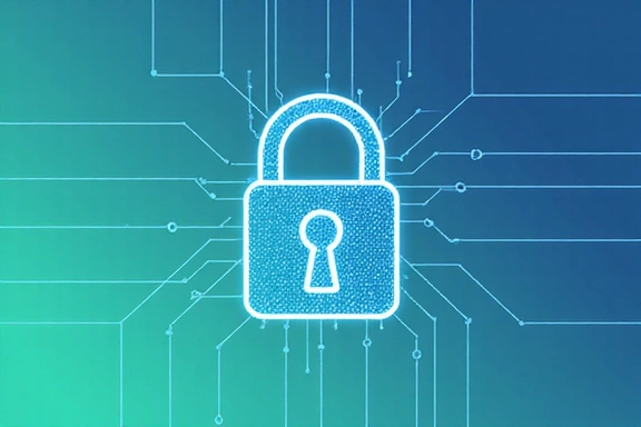 Padlock icon symbolizing data security and encryption